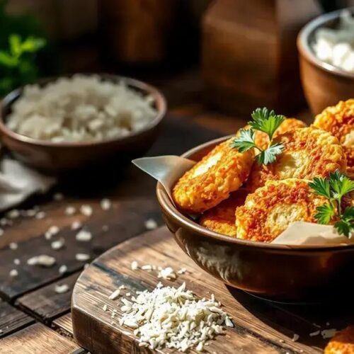 Receita Bolinho de Arroz Frito: Como Fazer Crocante e Saboroso 1 Bolinho de arroz frito