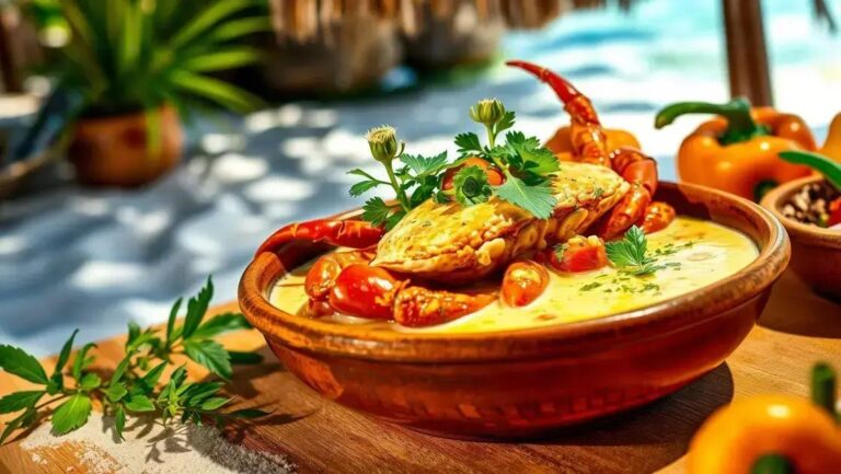 Caranguejo ao molho de coco