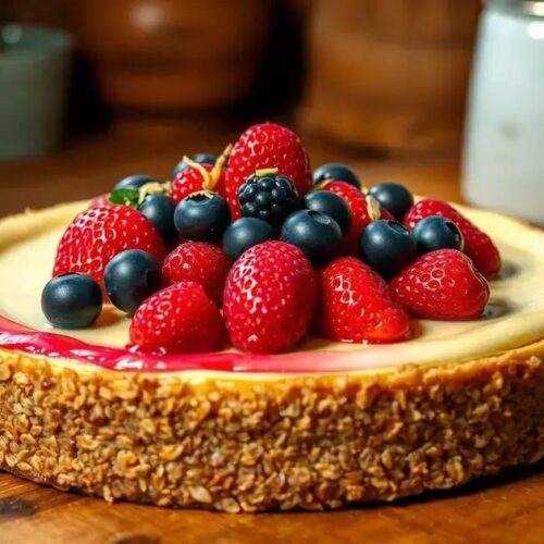 Receita Cheesecake de frutas vermelhas: como fazer fácil e leve 1 Cheesecake de frutas vermelhas