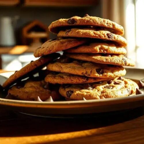 Cookies com gotas de chocolate