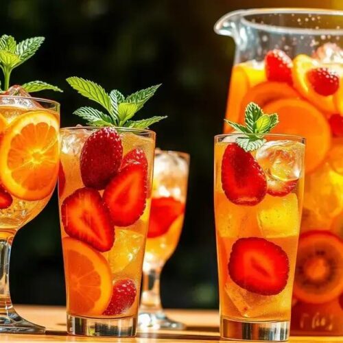 Receita de coquetel de frutas sem álcool para refrescar 1 Coquetel de frutas sem álcool