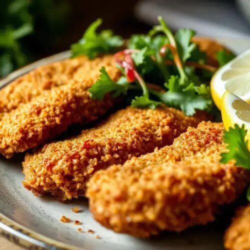 Frango à milanesa crocante