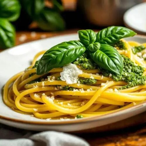 Macarrão ao molho pesto: receita fácil para seu dia a dia 1 Macarrão ao molho pesto