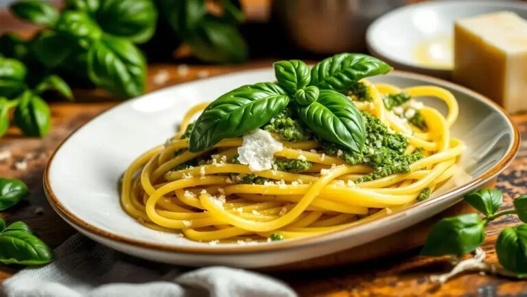 Macarrão ao molho pesto: receita fácil para seu dia a dia 5 Macarrão ao molho pesto