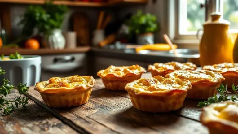 mini quiche de frango