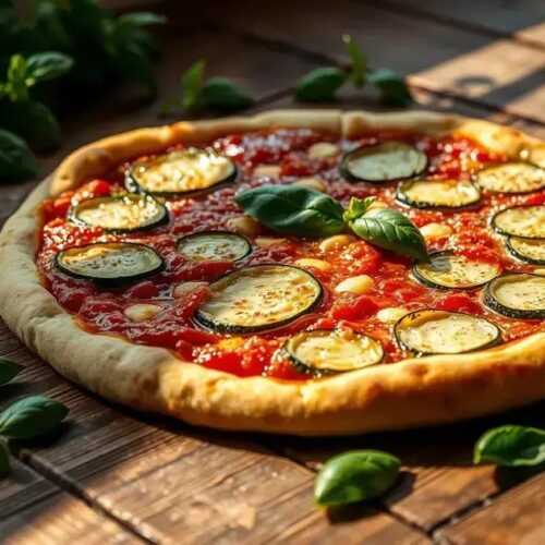 Receita de pizza vegana de abobrinha: leve e saborosa 1 Pizza vegana de abobrinha
