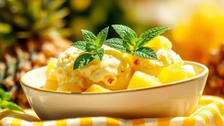Sorvete de abacaxi natural: receita saudável e refrescante 2 Sorvete de abacaxi natural