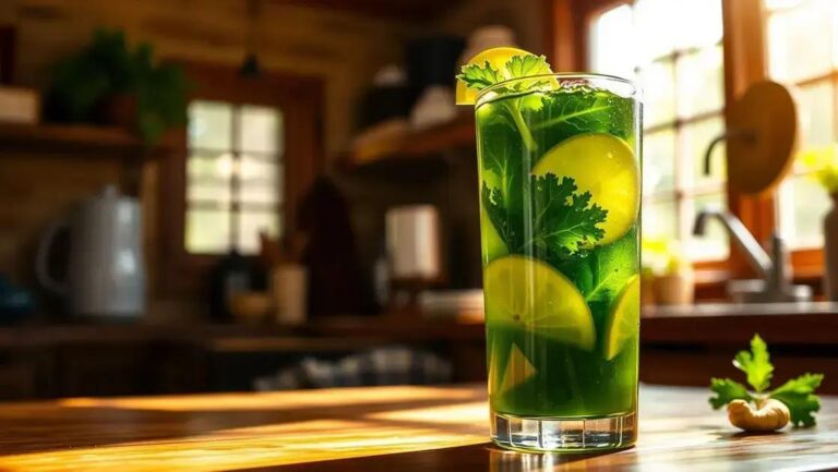 Suco detox de couve