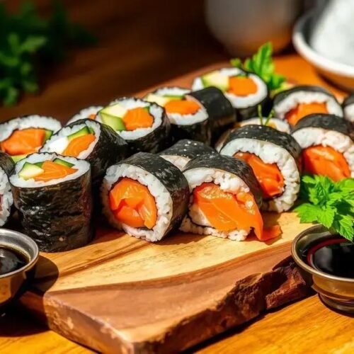 Receita de Sushi de Salmão: Como Fazer em Casa Passo a Passo 1 Sushi de salmão