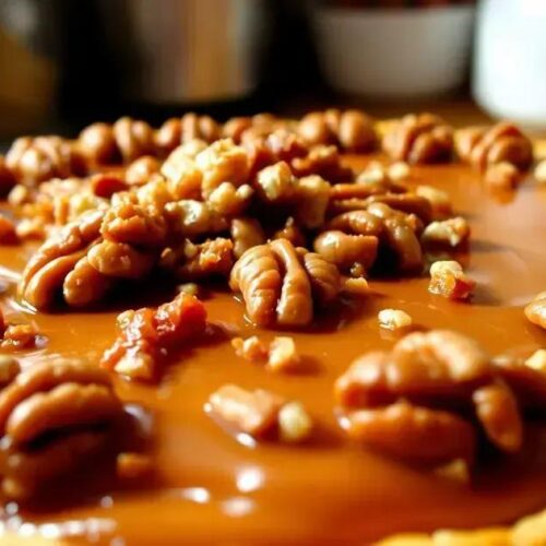 Receita de torta de nozes com caramelo: fácil e irresistível 1 Torta de nozes com caramelo