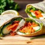 wrap de salmão com cream cheese