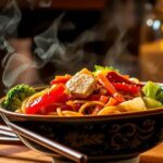 Yakisoba de frango japonês